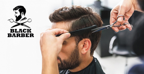 Скидка 50% на мужскую стрижку в мужской парикмахерской Black Barber